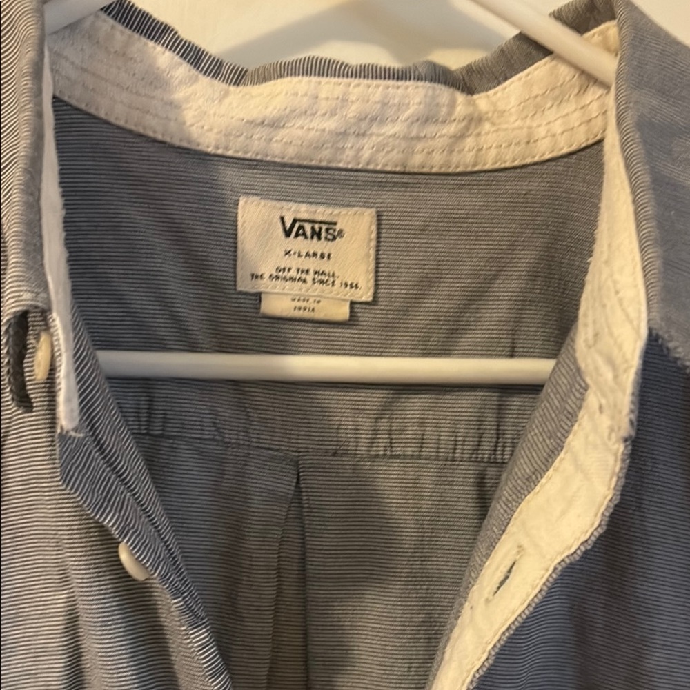 Vans Blue Casual Button Down Shirt